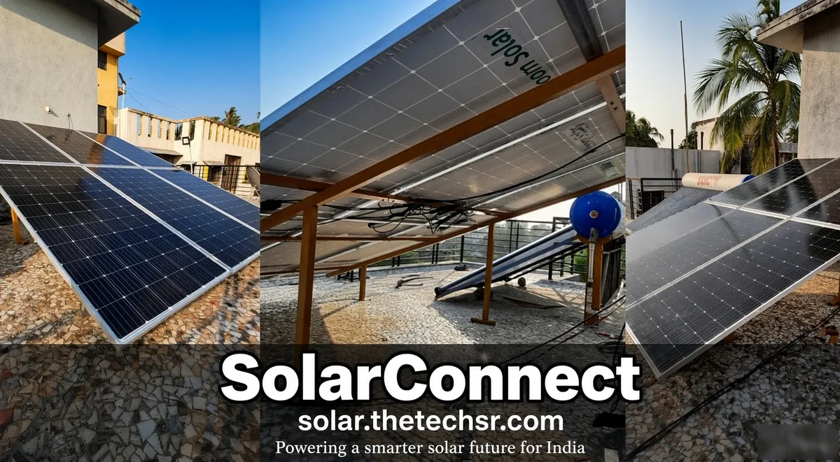 Elevated GI structure rooftop solar in India – SolarConnect India rooftop solar installation gallery