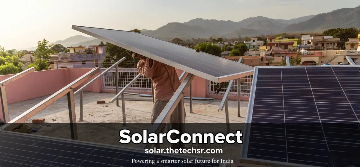 Rooftop solar on a hill-town home in India – SolarConnect India rooftop solar installation gallery