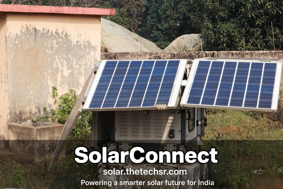 Small rooftop solar system on an Indian home – SolarConnect India rooftop solar installation gallery