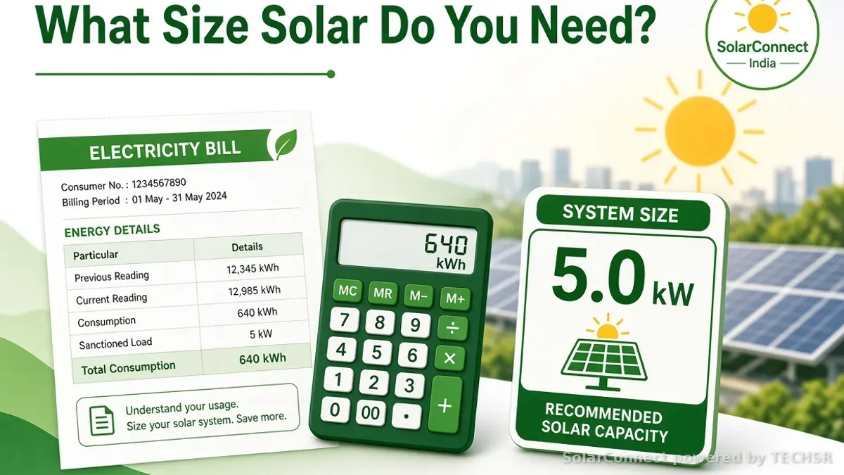 Solar panel for home: size estimate from electricity bill