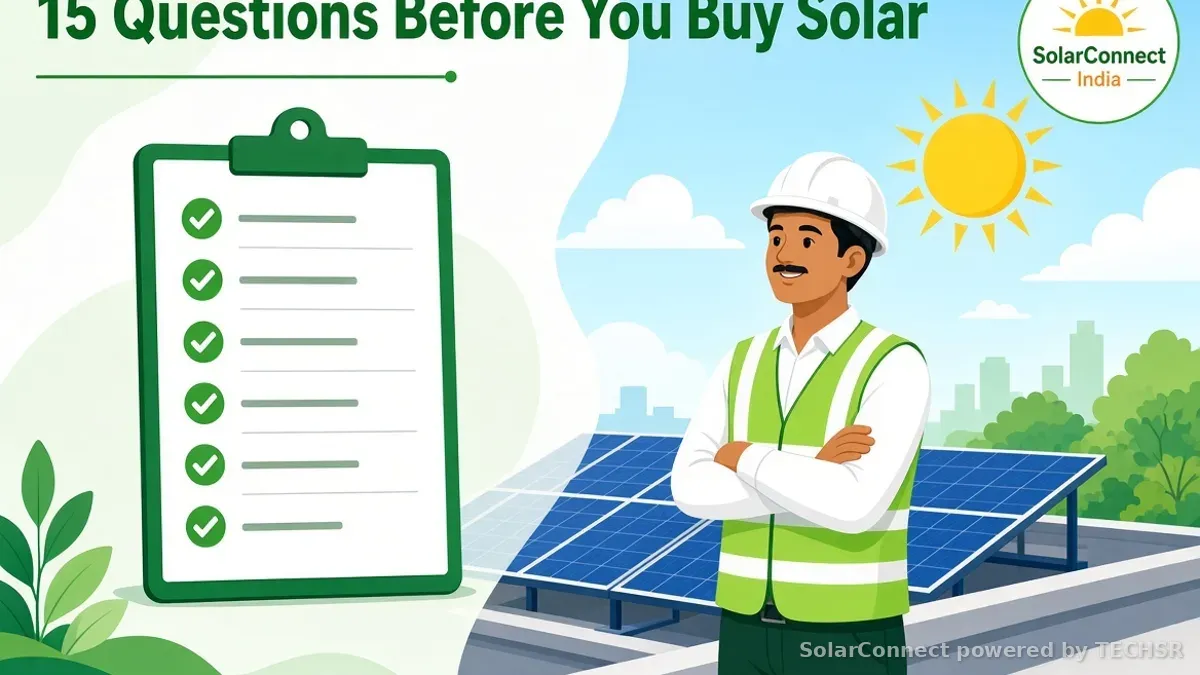 Checklist of questions to ask a solar installer
