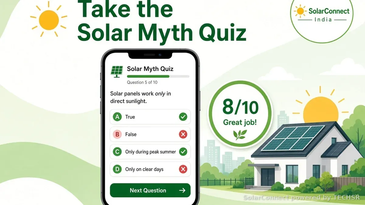 Take the Solar Myth Quiz illustration with score card
