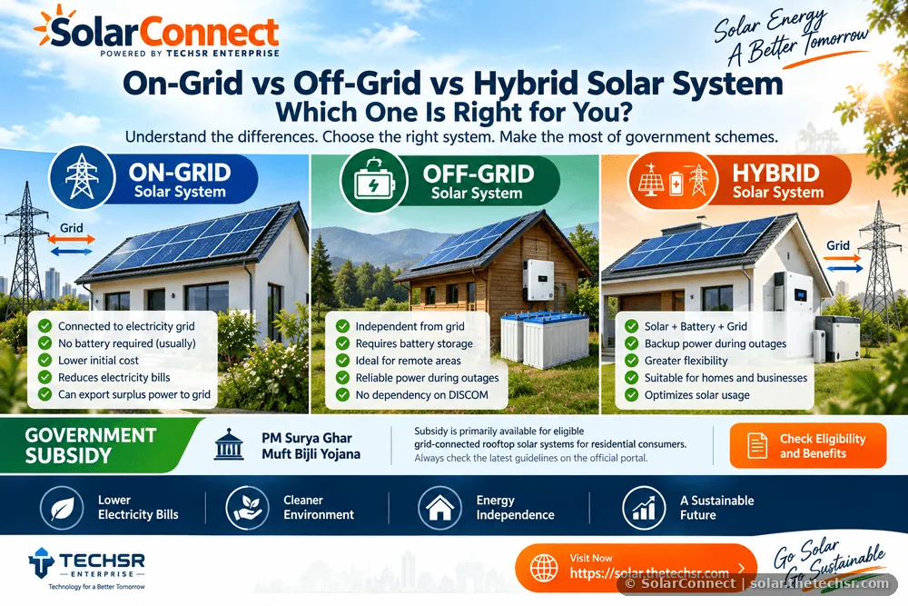 On-Grid vs Off-Grid vs Hybrid Solar System: Which One Is Right for You?