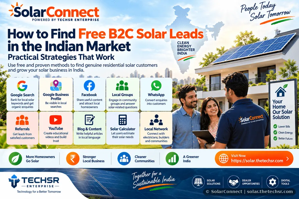 How to Find Free B2C Solar Leads in the Indian Market: Practical Strategies That Work