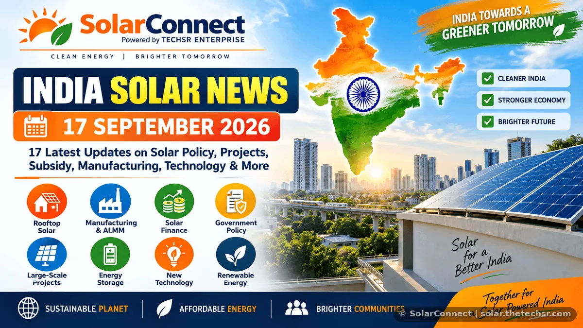 India Solar News: 17 September 2026 - Rooftop Solar, ALMM, Manufacturing and Renewable Energy Updates