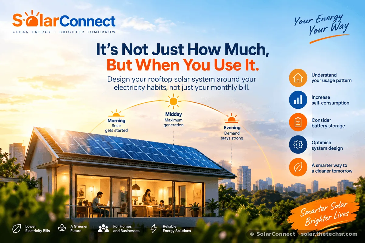 The Solar Timing Problem: Why Your Rooftop Solar System Should Be Designed Around Your Electricity Habits, Not Just Your Monthly Bill