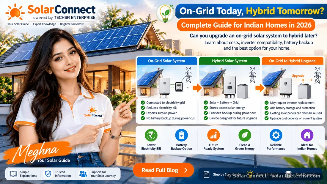 On-Grid to Hybrid Solar Upgrade: Can You Add Battery Later? Complete Guide for Indian Homes in 2026
