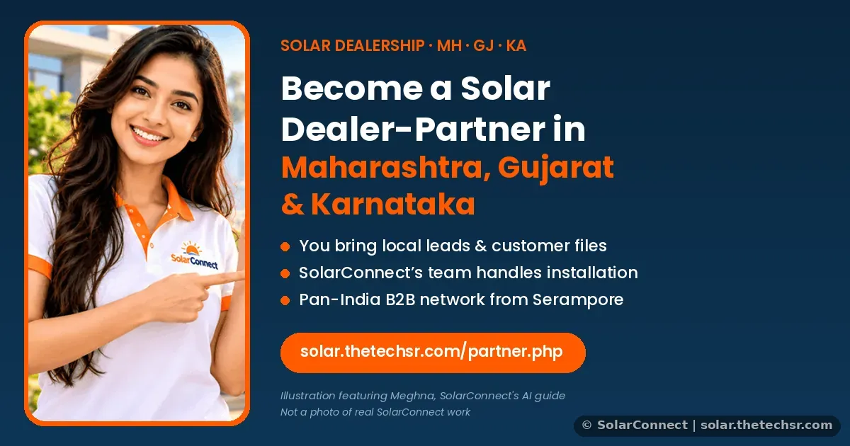 Solar Dealership in Maharashtra, Gujarat & Karnataka